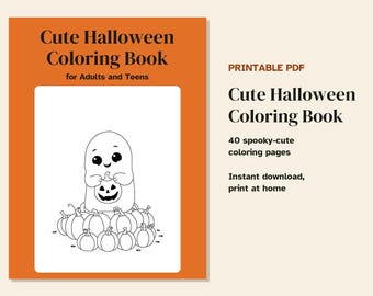 Spooky Halloween Coloring Pages for Adults, 40 Bold Line Creatures (PDF)