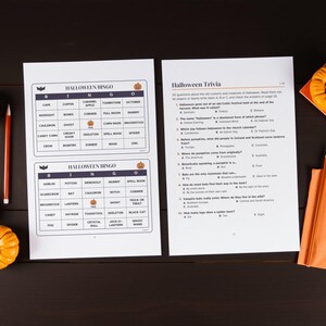 Halloween Party Games Printable for Teens and Adults, Bingo 30 Cards, Trivia, Charades, Would You Rather, Instant Download PDF