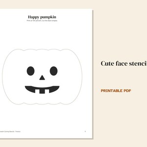 Pumpkin Carving Stencils Printable, 12 Easy Cute Faces, Pip Pumpkin Patterns, Kids Halloween Template, SVG Cut Files