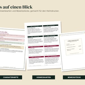 German 1920s Murder Mystery Printable, Krimidinner Goldene Zwanziger, Speakeasy Party for 6 to 12 Players, Game in German, Adults image 4