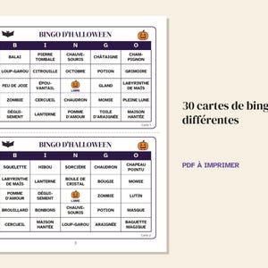 French Halloween Party Games Printable, Bingo 30 Cards, Quiz, Charades, Would You Rather, Teens and Adults, PDF