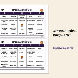 German Halloween Party Games Printable, Bingo 30 Cards, Quiz, Charades, Would You Rather, Teens and Adults, PDF