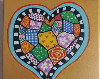 Patchwork Quilt Heart