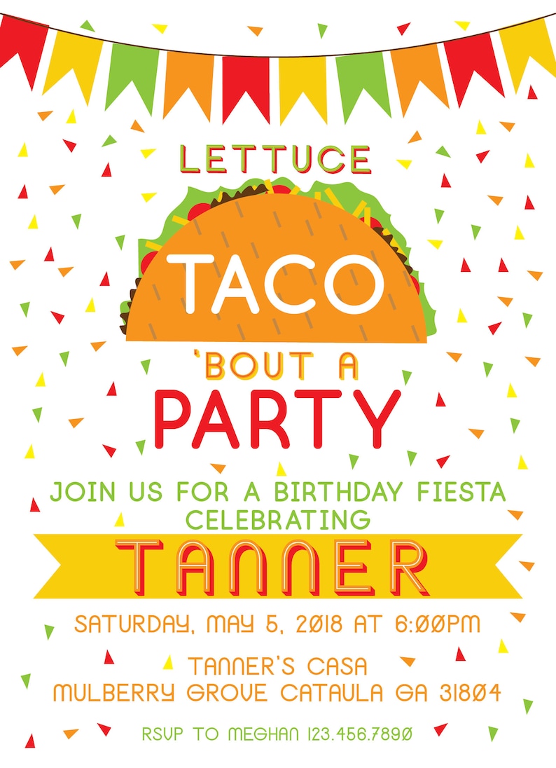 Free Printables Taco Invitation