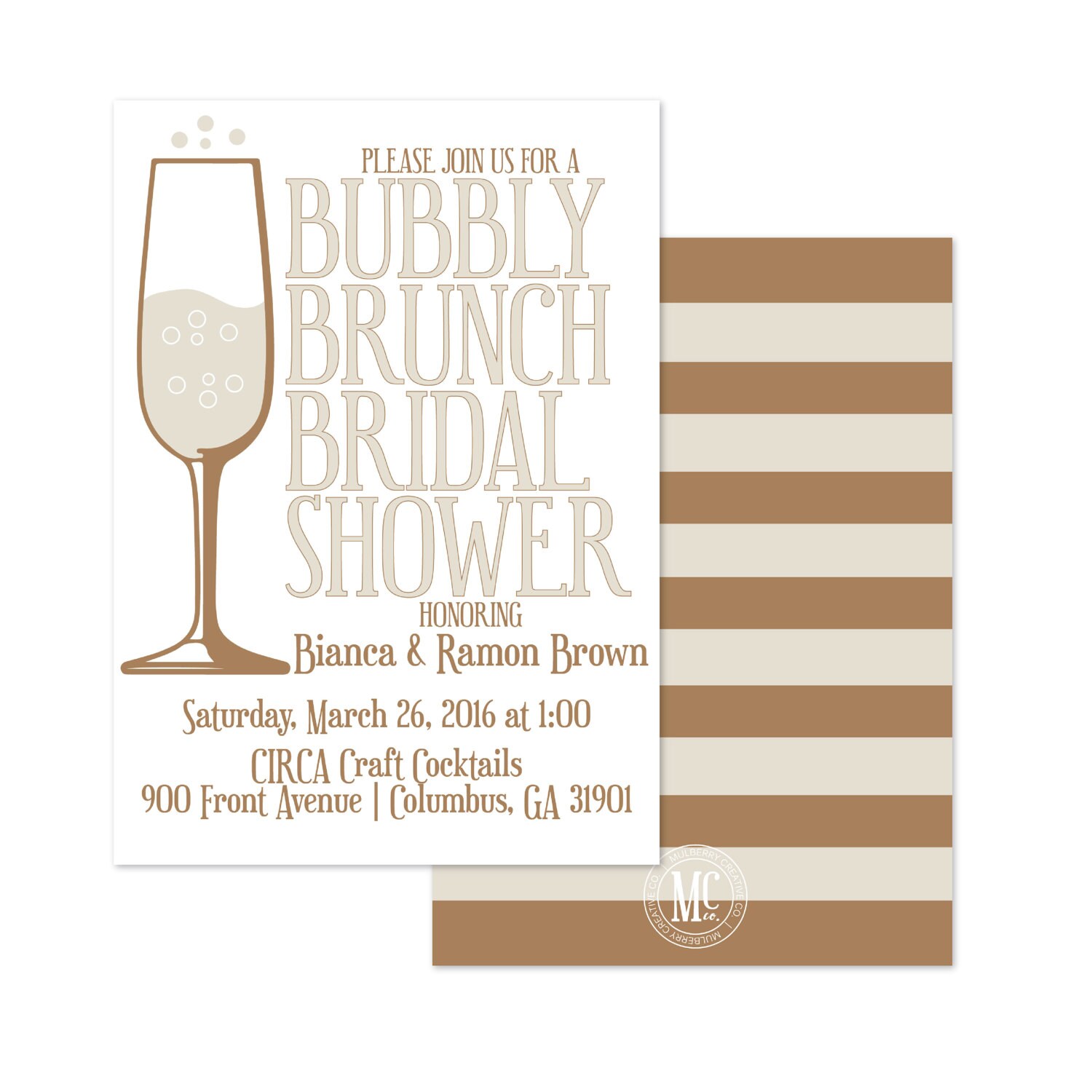 Bubbly Brunch Bridal Shower Invitation Couple's Shower Etsy