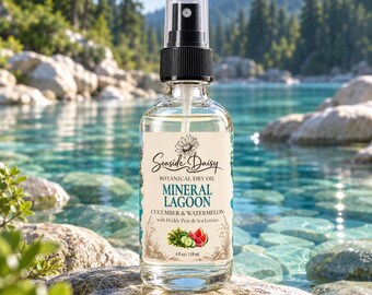 Mineral Lagoon Botanical Dry Body Oil, Cucumber Seed Oil, Squalane, Prickly Pear & Watermelon Seed Oil, Lightweight Moisturizer, 4 oz
