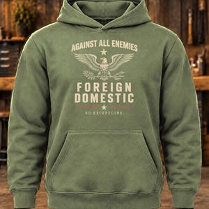 Sudadera con capucha Against All Enemies – Sudadera extranjera y nacional