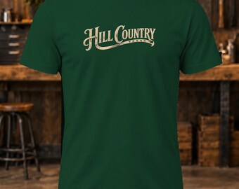 Camiseta Hill Country para hombre – Letras vintage de Texas