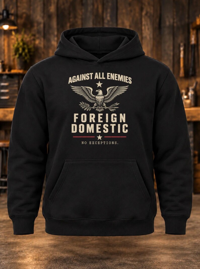 Against All Enemies Hoodie – Foreign and Domestic Pullover bild 3