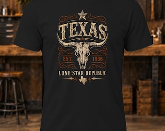 Texas Lone Star Republic T-Shirt – Men's Western Heritage Shirt