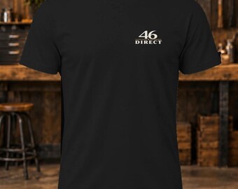 Camiseta clásica 46 Direct – Camiseta para hombre con logo en el lado izquierdo del pecho