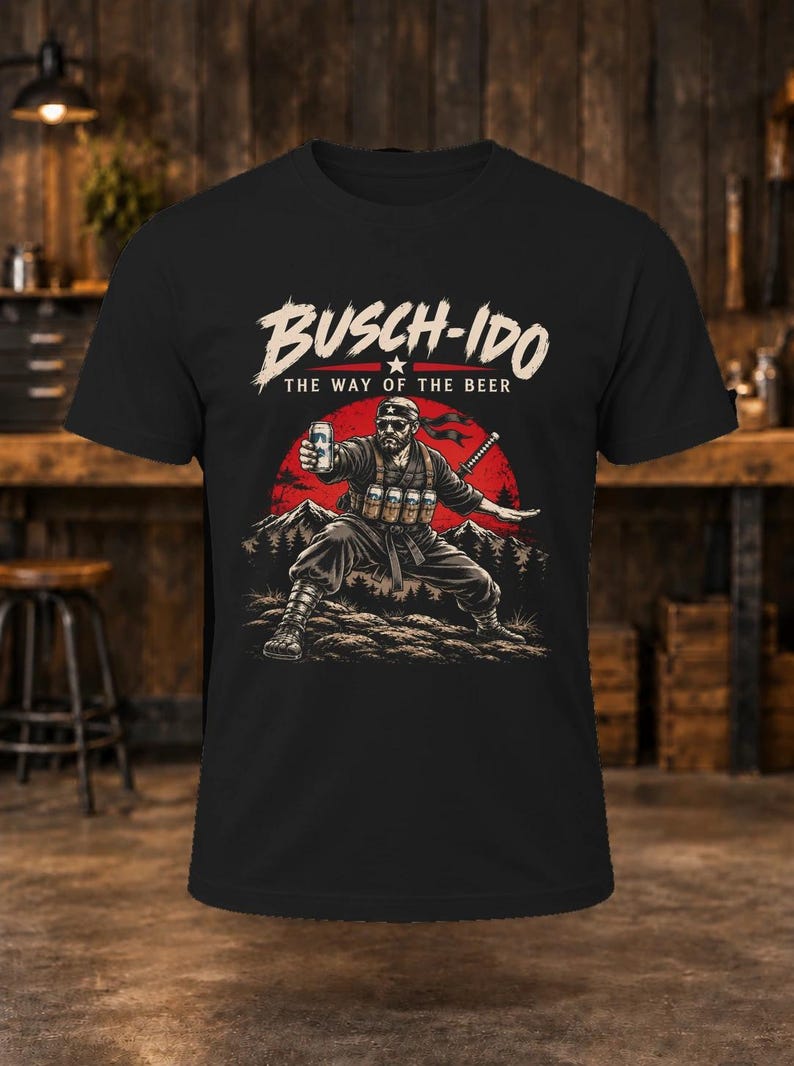 Busch-Ido T-Shirt – The Way of the Beer Men's Samurai Shirt image 1