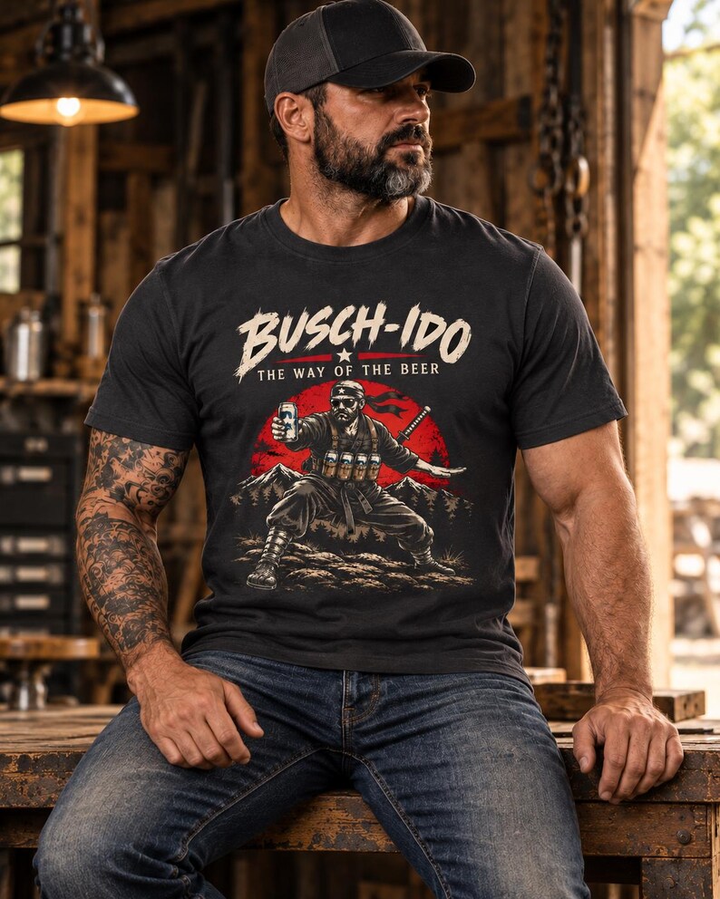 Busch-Ido T-Shirt – The Way of the Beer Men's Samurai Shirt image 2