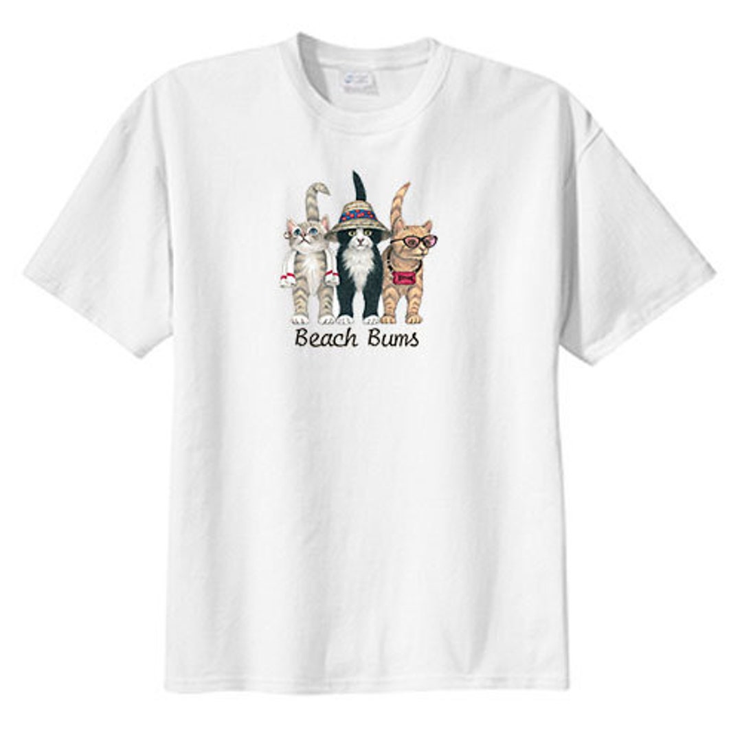 Beach Bums Kittens New T Shirt S M L XL 2X 3X 4X 5X 