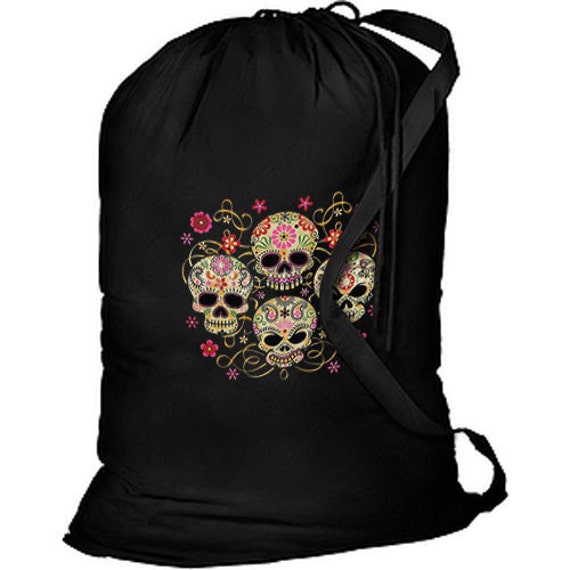 Gothic Sugar Skulls New Laundry Bag Camping Duffle Travel | Etsy