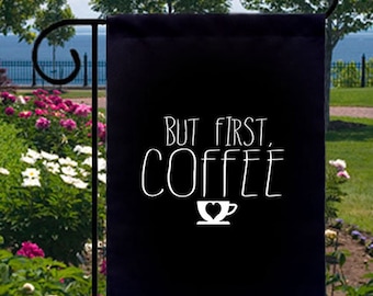 But First, Coffee New Small Garden Yard Flag Banner Decor Barista Gifts Business
