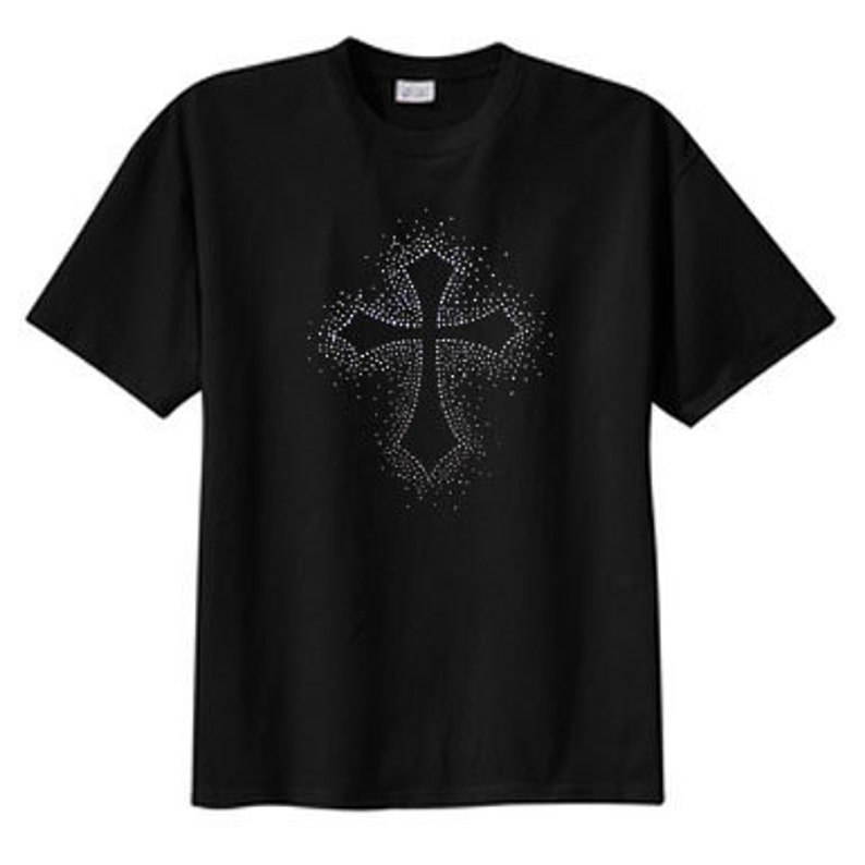 Rhinestone Gothic Cross New T Shirt S M L XL 2X 3X 4X 5X | Etsy
