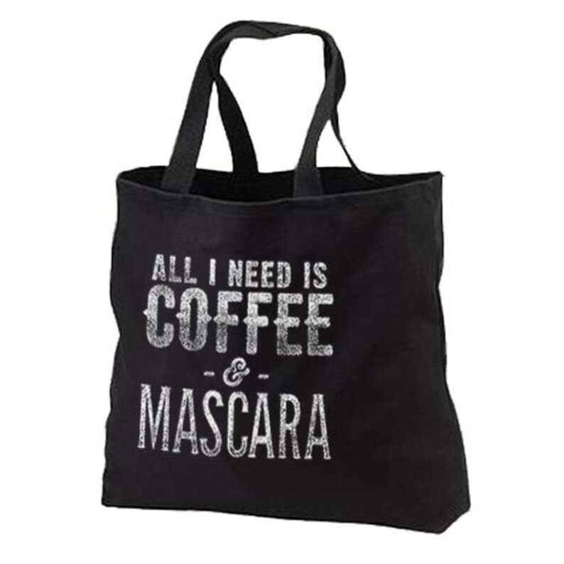 Coffee And Mascara New Black Tote Bag Shop Gifts Event Loot