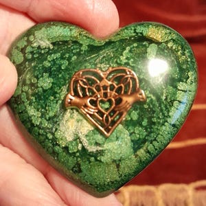 Set of SIX Celtic Irish Heart Fridge Magnets Decor Gifting Friends Office Collections Unique Mixed Media Art St Patricks Ireland Pride