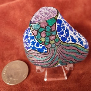 When Mermaids Take To Land Painted Rock Glitzy Shine Dazzle Fun Gifts Shelf Baskets Garden Humor Unique