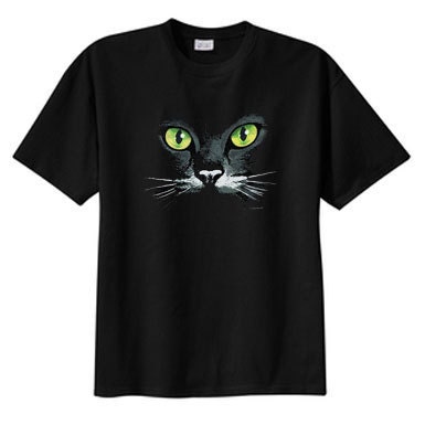 Black Cat Green Eyes T Shirt S M L XL 2X 3X 4X 5X | Etsy
