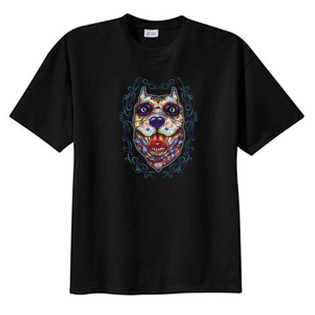 Sugar Skull Pitbull Dog New T Shirt S M L XL 2X 3X 4X 5X Day - Etsy
