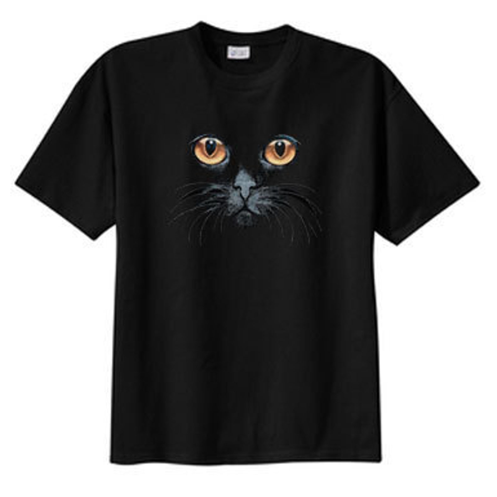Black Cat Yellow Eyes New T Shirt s m l xl 2x 3x 4x 5x | Etsy