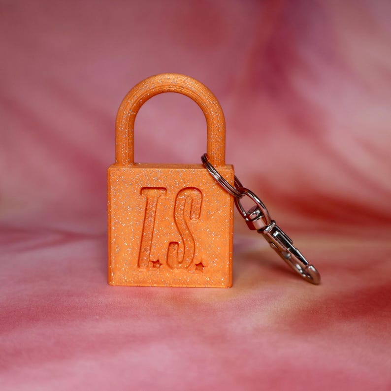 Taylor Swift Inspired Padlock Keychain | The Life of a Showgirl | TS 13 Orange