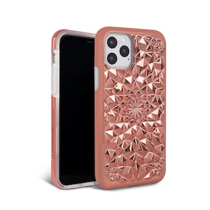 Rose Gold Kaleidoscope iPhone Case for iPhone 11, iPhone 11 Pro, iPhone 11 Pro Max Case 360º 6 Foot Drop Protection iPhone Case image 1