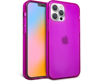 Neon Purple iPhone Case BRIGHT! - iPhone 13 Case, iPhone 13 Pro Max Case, iPhone 12 Case, iPhone 11 Case / Protective Neon Purple Clear Case