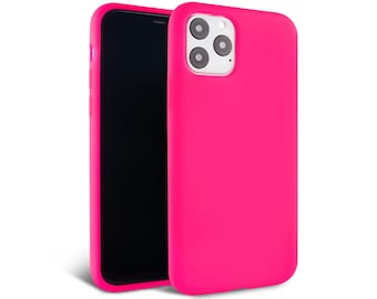 Bright! Neon Pink iPhone Case - iPhone 12 mini, iPhone 12, iPhone 12 Pro Case, 12 Pro Max Case // MagSafe Compatible Neon Pink iPhone Case