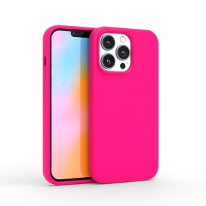 BRIGHT! Neon Pink iPhone Case - iPhone 15 Case, iPhone 14 Plus, iPhone 14 Pro, iPhone 14 Pro Max Case / Protective Neon Pink iPhone 14 Case