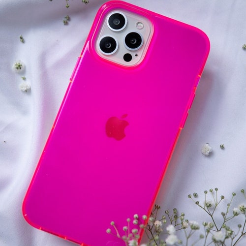 Iphone 13 Case Neon Pink Iphone Case Bright Iphone 13 Pro Etsy Ireland