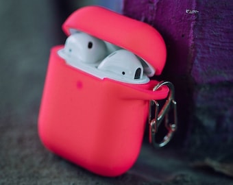Bright! Neon Pink AirPods 1 & 2 Case | Shockproof 360º Protective Apple Airpods 1 Case and AirPods 2 Case | Wireless Charging Compatible