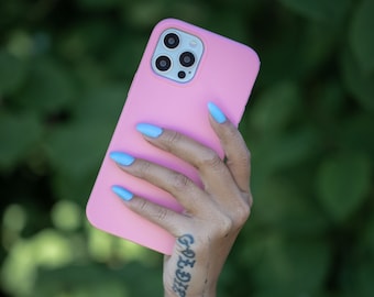 Funda rosa para iPhone 13, funda para iPhone 12, funda para iPhone 13 Pro Max, funda para iPhone 12 Pro Max, funda para iPhone 11 - Funda protectora de silicona
