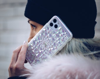 Clear Cosmic Kaleidoscope iPhone Case for iPhone 13, iPhone 12/12 Pro, iPhone 13 Pro Max Case - 360º 6 ft Drop Protection iPhone Case