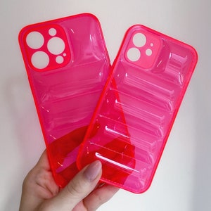 Neon Pink Puffer iPhone Case BRIGHT! iPhone 15 Case, iPhone 13 Case, iPhone 14 Pro Max, iPhone 12, 14 Pro, iPhone 11 Case / Protective Case