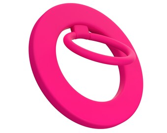 Neon Pink MagSafe iPhone Ring Grip and Stand for iPhone 15, iPhone 14, iPhone 13, and iPhone 12 - MagSafe Phone Grip that stops drops!