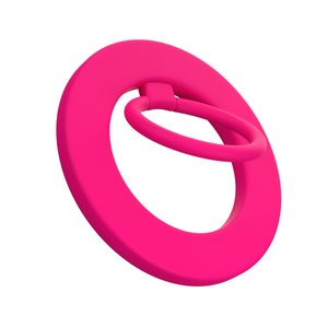 Neon Pink MagSafe iPhone Ring Grip and Stand for iPhone 15, iPhone 14, iPhone 13, and iPhone 12 - MagSafe Phone Grip that stops drops!