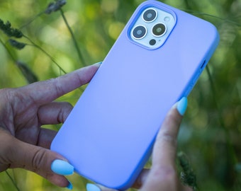 Funda morada para iPhone - Funda morada clara para iPhone 13 Pro Max, funda para iPhone 12, funda para iPhone 13, funda para iPhone 12 Pro Max, funda para iPhone 11