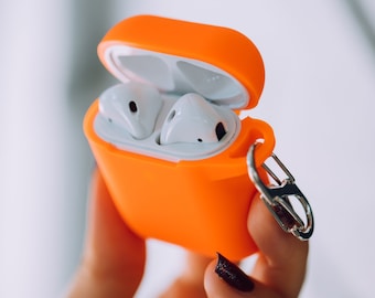Bright! Neon Orange AirPods Pro / AirPods 1 & 2 Case | Shockproof 360º Protective Apple Airpods Pro and AirPods 1/2 Case | Wireless Charging