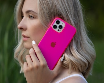 Neon Pink iPhone Case BRIGHT! iPhone 13 Case, iPhone 13 Pro Max Case, iPhone 12 Case, 12 Pro Max, iPhone 11 Case, / Protective iPhone Case