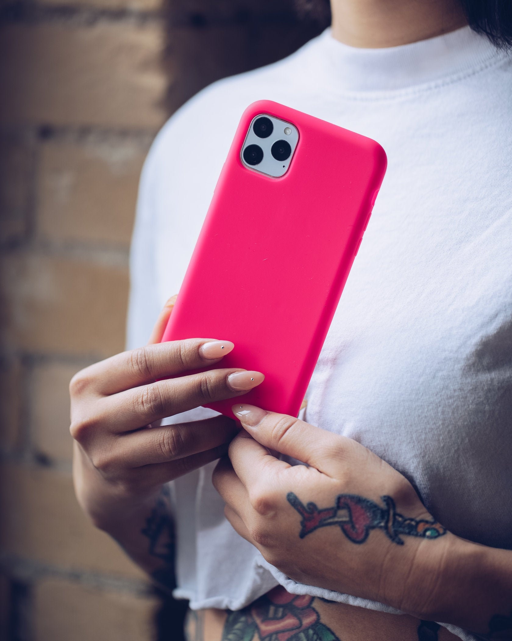 IPhone 15 Case, iPhone 15 Plus Case iPhone 15 Pro Case, iPhone 15 Pro Max  Case BLINDINGLY BRIGHT Neon Pink Silicone iPhone 15 Silicone Case 