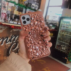 Rose Gold Kaleidoscope iPhone Case for iPhone 11, iPhone 11 Pro, iPhone 11 Pro Max Case 360º 6 Foot Drop Protection iPhone Case image 4