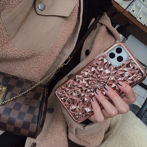 Rose Gold Kaleidoscope iPhone Case for iPhone 11, iPhone 11 Pro, iPhone 11 Pro Max Case 360º 6 Foot Drop Protection iPhone Case image 3