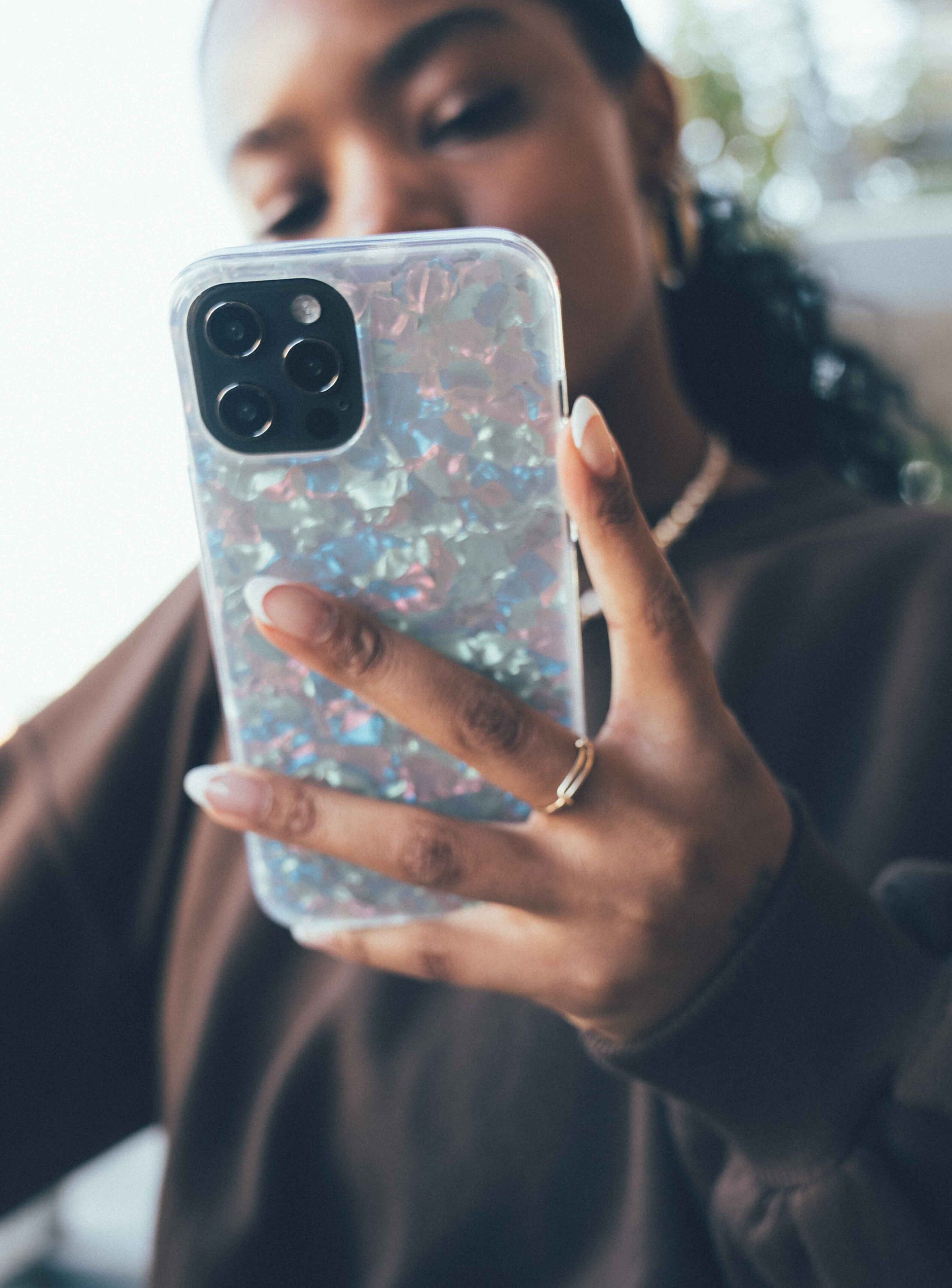CUTE Shimmering Opal iPhone Case - for iPhone 14, 13, 12, 11