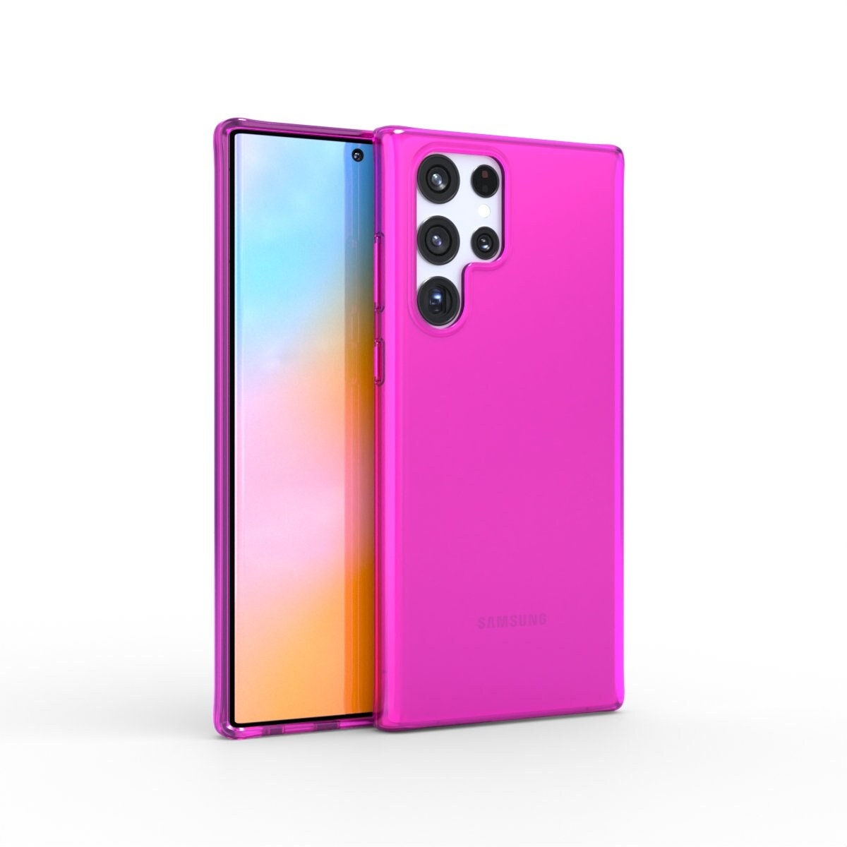 Neon Pink Case for Galaxy S22 BRIGHT! Case for Samsung Galaxy S22