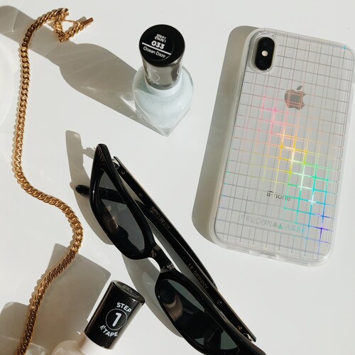 Etui na iPhone'a z holograficzną siatką // Etui ochronne na iPhone'a 14, iPhone'a 13 Pro, 14 Pro Max, 13 Pro Max, 11, 11 Pro, 12 Pro Max