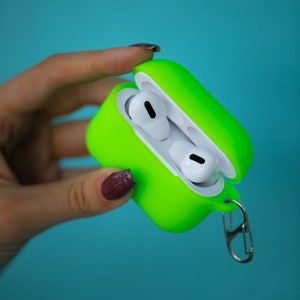 BRIGHT! Neon Green AirPods Case for 1&2 | Shockproof 360º Protective Apple Airpods Case | Wireless Charging With Visible Front LED