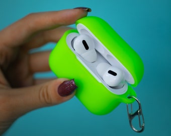 BRIGHT! Neon Green AirPods Case for 1&2 | Shockproof 360º Protective Apple Airpods Case | Wireless Charging With Visible Front LED